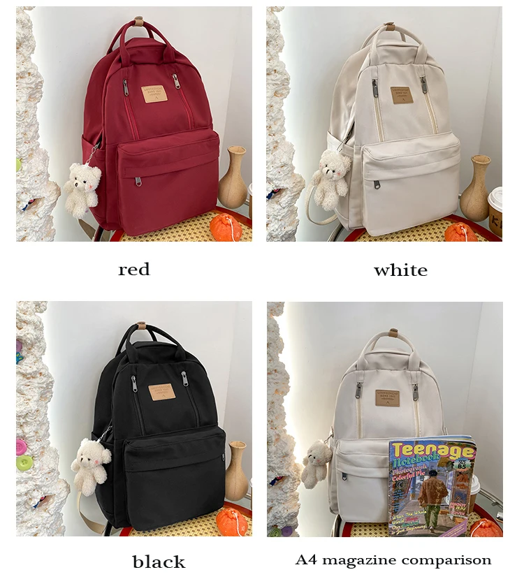 NEW Backpack Double Zipper Women Waterproof Korean Style cheap Schoolbag Female College Student Laptop backpack Women's backpack