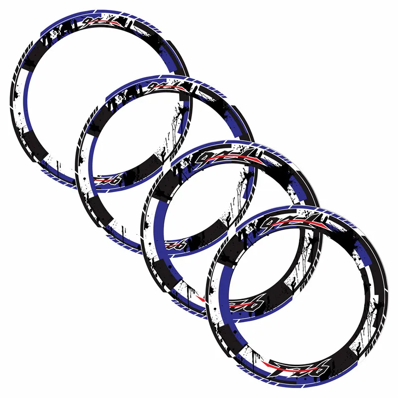 4 X wheel hub edge tire colorful sticker stripe round reflective Fit YAMAHA FZ6 | Автомобили и мотоциклы