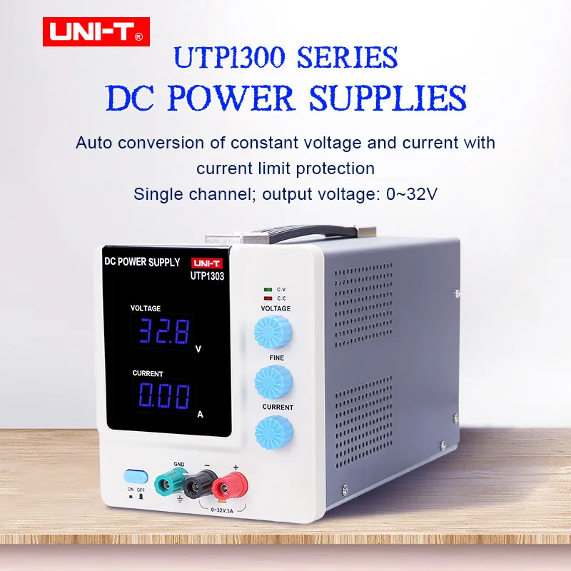 

single-channel linear DC Power Supplie UNI-T UTP1303 UTP1305 low ripple/noise overload protection constant voltage/current
