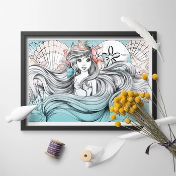 

Trends International The Little Mermad Ariel Land or Sea Canvas Poster Art Print Canvas Painting Wall Art Home Decor No Frame