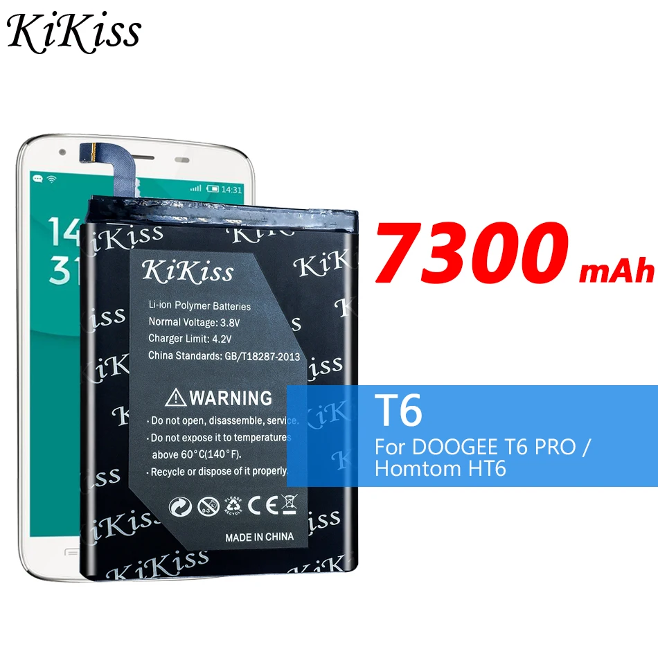 7300mAh High Capacity Battery For DOOGEE T6 PRO Free Tool Kit Track Code | Мобильные телефоны и аксессуары