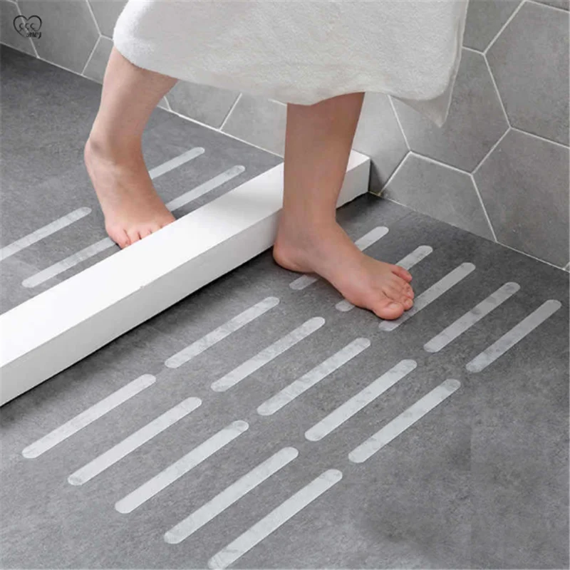 

5 Pcs Transparent Anti-slip Sticker Bathtub Shower Room Anti-slip Strip Stair Step Tape Kitchen and Bathroom Accessories