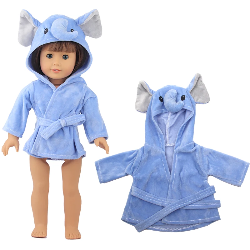 Vibrant Cartoon Animal Bathrobe for Dolls - Cute Baby Gift Accessory