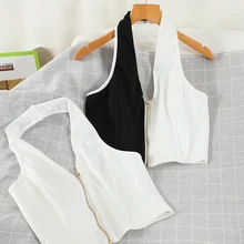 Aliexpress - Summer design sense niche halter hanging neck camisole Slim Western style net red sleeveless top for outer wear