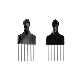 

2Pcs Stainless Steel Wide Tooth Comb Hair Detangling Comb Male Rake Comb Hairdressing Comb