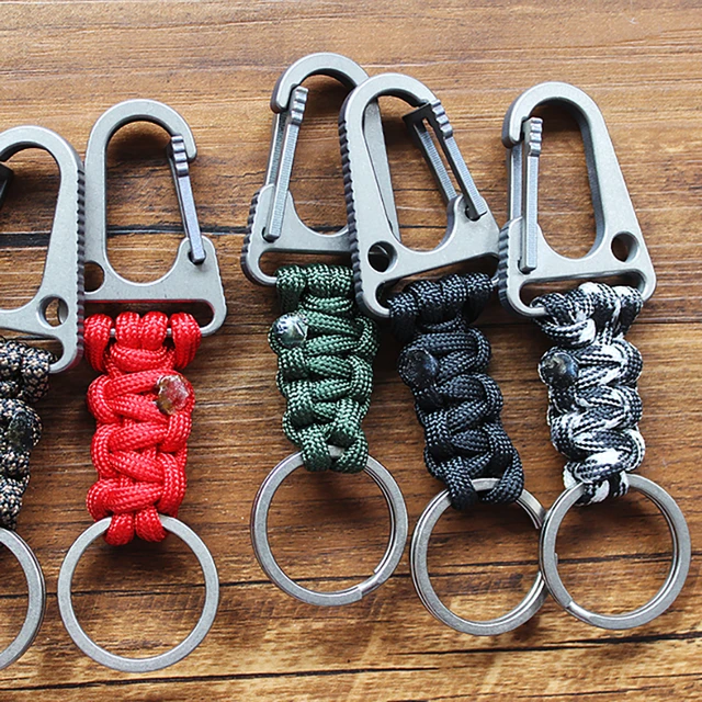 Outdoor Carabiner D-Ring Keychain Clip EDC Hook Buckle Titanium Alloy Key  Chain