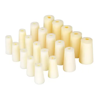 

10pc Lab Silicon Stopper,Test Tube Hollow Plug Slicon Plugs For Experiment Diameter 10-18mm