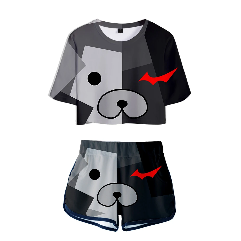 Monokuma/комплект из двух предметов: футболка + шорты Костюм хлопка с короткими
