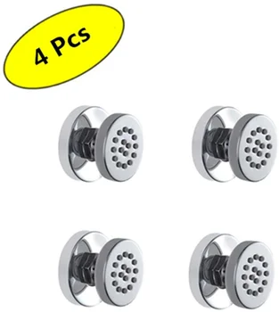 

4 Pcs Chrome Round Shower Body Jet Rainfall Spary Spa Jets