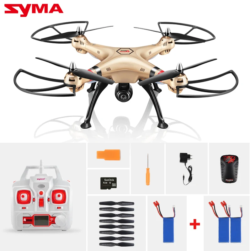 Syma X8HC Drone (X8C Upgrade) with 2MP HD Camera 2.4G 4CH 6Axis RC Helicopter Fixed High Quadcopter