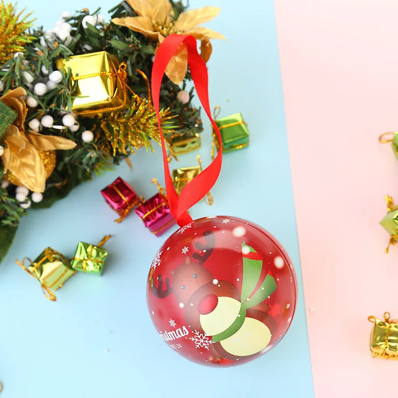 1 шт., железная Рождественская коробка для конфет, рождественские украшения, елочные шары, вечерние украшения для дома, подарок, праздничные вечерние принадлежности - Цвет: 2