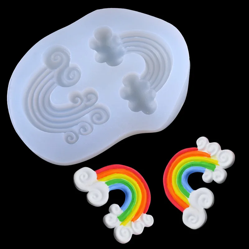 Rainbow Molds for Resin Fondant Cake Silicone Chocolate Biscuits Mould