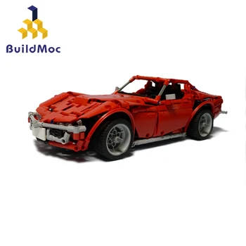 

BuildMoc 1184PCS Creator red Pull Back Sports Car Model Building Blocks City Technic Car Enlighten Bricks Toys For Boys