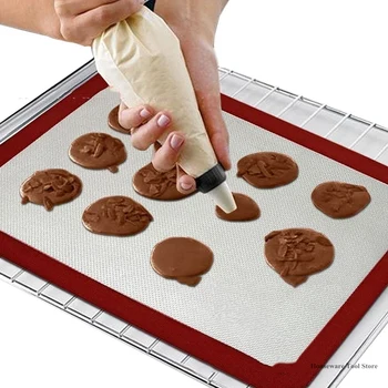 

Non-stick Food Grade Silicone Baking Mat Backing Plate Baken Pastry Safety Tool Rolling Dough Mat Large Size30X40CM Kitchen Cake