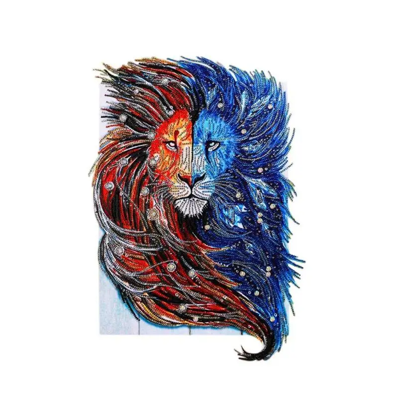 

Colorful Lion DIY Special Shaped Diamond Painting Embroidery Kits Needlework Set Cross Stitch Mosaic Art Craft Home Decor Gift