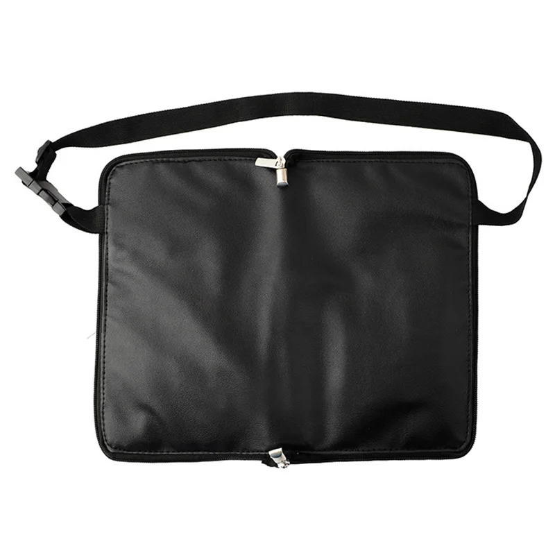 Artist Professional Makeup Brush Waist Bag Large Capacity PU Cosmetic Pack Portable Multi Pockets Bag with Belt Strap 4