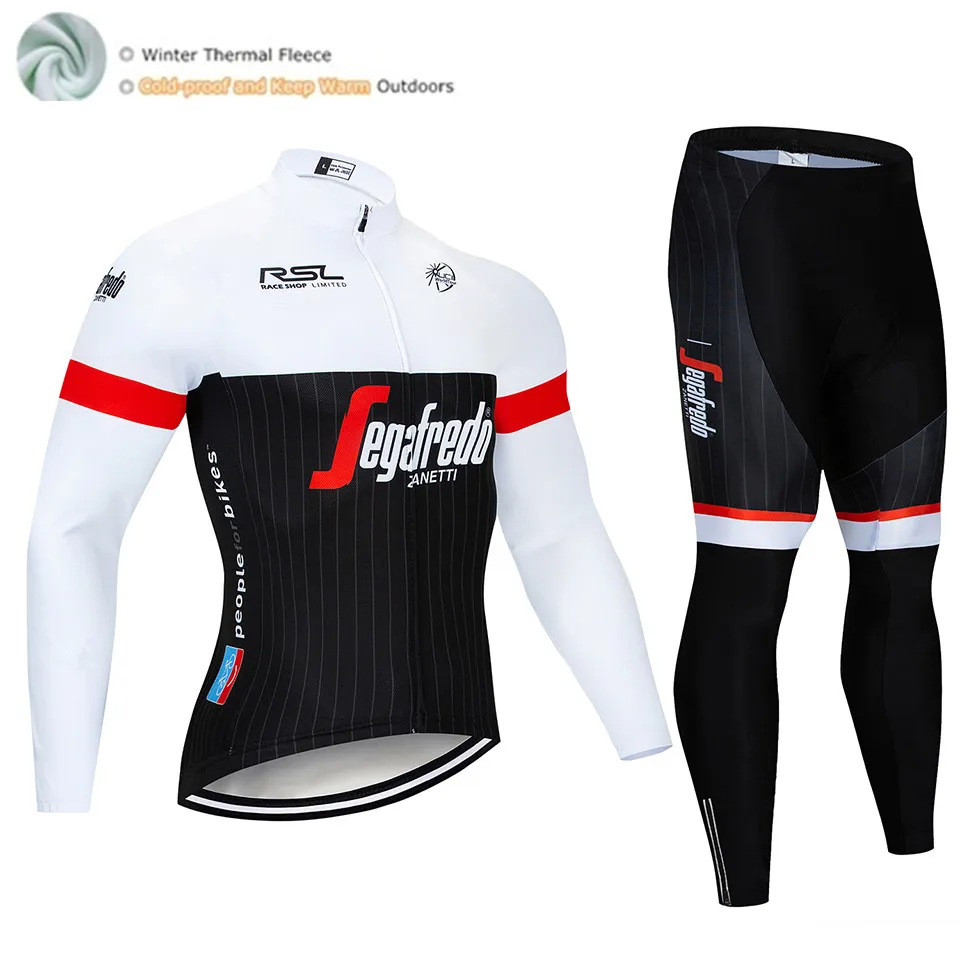 TREKING Pro Team, Зимняя Теплая Флисовая одежда для велоспорта, Мужская футболка с длинным рукавом, костюм для езды на велосипеде, MTB, одежда, комбинезон, комплект - Цвет: Winter Cycling Suit