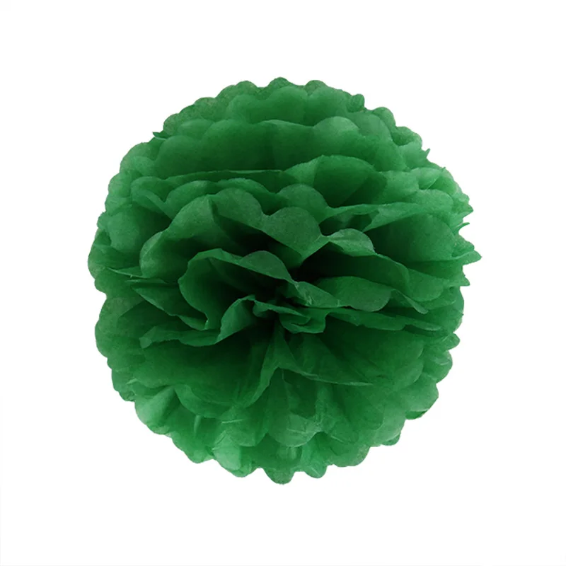 Dark Green 5 шт., 10 см, 20 см, 30 см, бумажные помпоны, Цветочные шары для свадебного украшения, товары для дня рождения, бумажные помпоны, домашний декор - Цвет: Dark Green