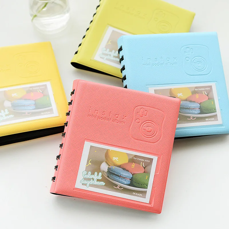 68 Pockets Photos Album Mini Candy Color Book Style Album for 3 Inch Mini Instax & Name Card 7s 8 25 50s Photo
