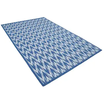 

179x274 Cm Blue Handmade Dhurrie Rug-6x9 Ft