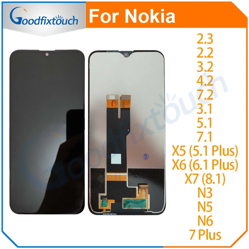 ЖК-дисплей для Nokia 2 3 4 7 X5 X6 X7 8 1 5 6 7Plus сенсорный экран стеклянная панель дигитайзер