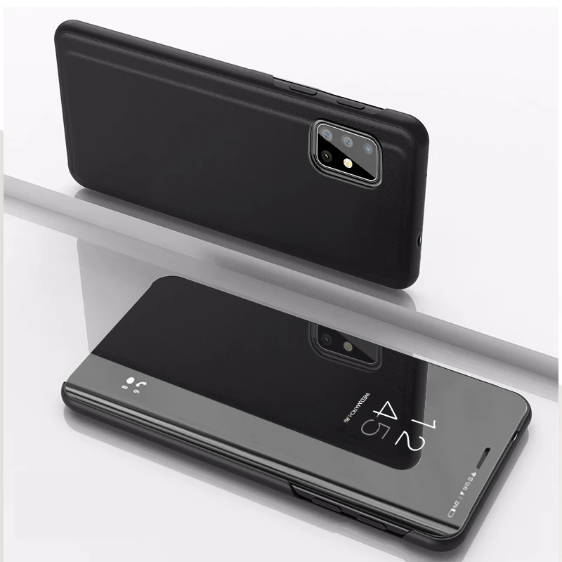 Флип-покрытие прозрачный умный зеркальный чехол для телефона samsung Galaxy S20 Ultra S10 Plus