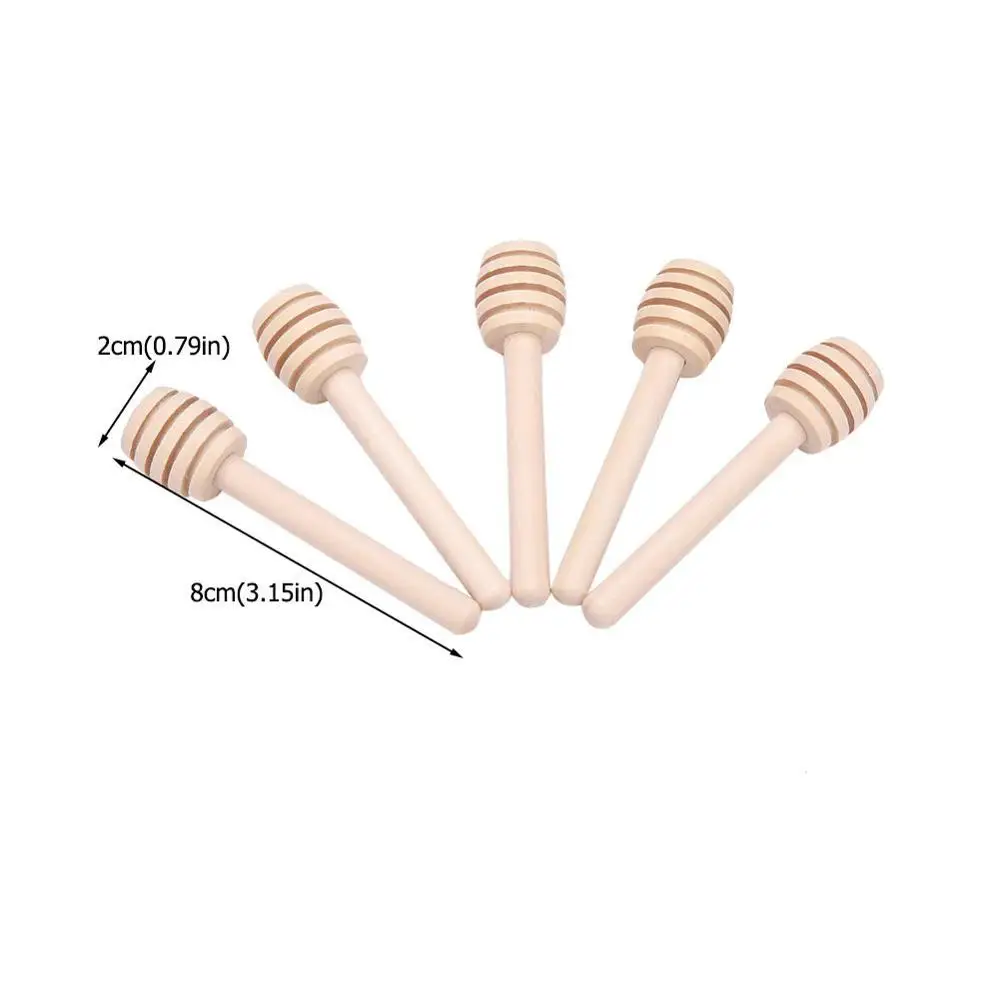 8cm 24 шт./компл. деревянный Мёд Воронка-дриппер для Stick ложка набор сервер сироп Drizzler палочка для перемешивания ложка Кухня гаджеты - Цвет: 8cm