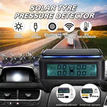 Автомобильный TPMS беспроводной Солнечный контроль давления в шинах светодиодный внешний внутренний датчик давления в шинах Предупреждение в реальном времени