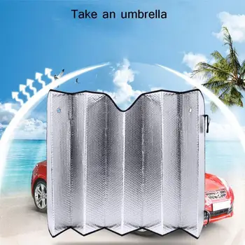 

Foldable Suction Cup Auto Sun Visor Cover Portable Curtain for Sunshade Car Shield for 140x70cm