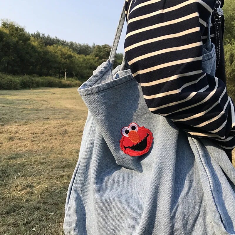 Оригинальная уличная серия Sesame пятнистая Наплечная Сумка модная моющаяся холщовая Женская Большая вместительная складная сумка для похода в магазин многоразовые