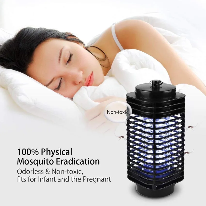Mosquito Killer Lamp 110V 220V UV Electronic Mosquito Killer Lamp Insect Fly Bug Trap Zapper Anti Mosquito Bedside Night Light Lantern Repellent