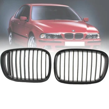 

For BMW E39 518 520 523 525 528 530 535 1995-1998 Car Front Center Kidney Grilles Matte Black Grill One Pair