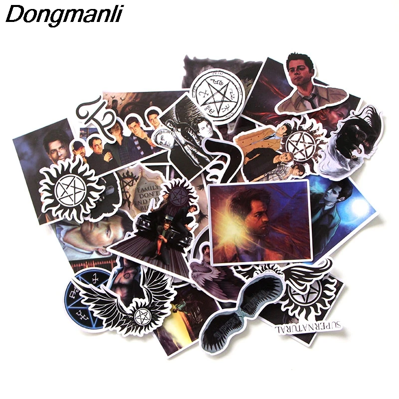 L3541 Dongmanli 37 шт./компл. сверхъестественные DIY граффити скейтборд ноутбук значок мотоцикл багаж аксессуары