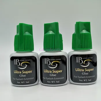 

Free Shipping i-beauty 3 bottles/lot IB Ultra super Glue Individual fast drying eyelash extensions glue green cap 5ml/bottle