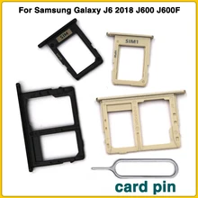 J6 держатель лотка для sim-карты Micro SD TF карта адаптер держателя слота для samsung Galaxy J6 J600 J600F J600FD J600DS