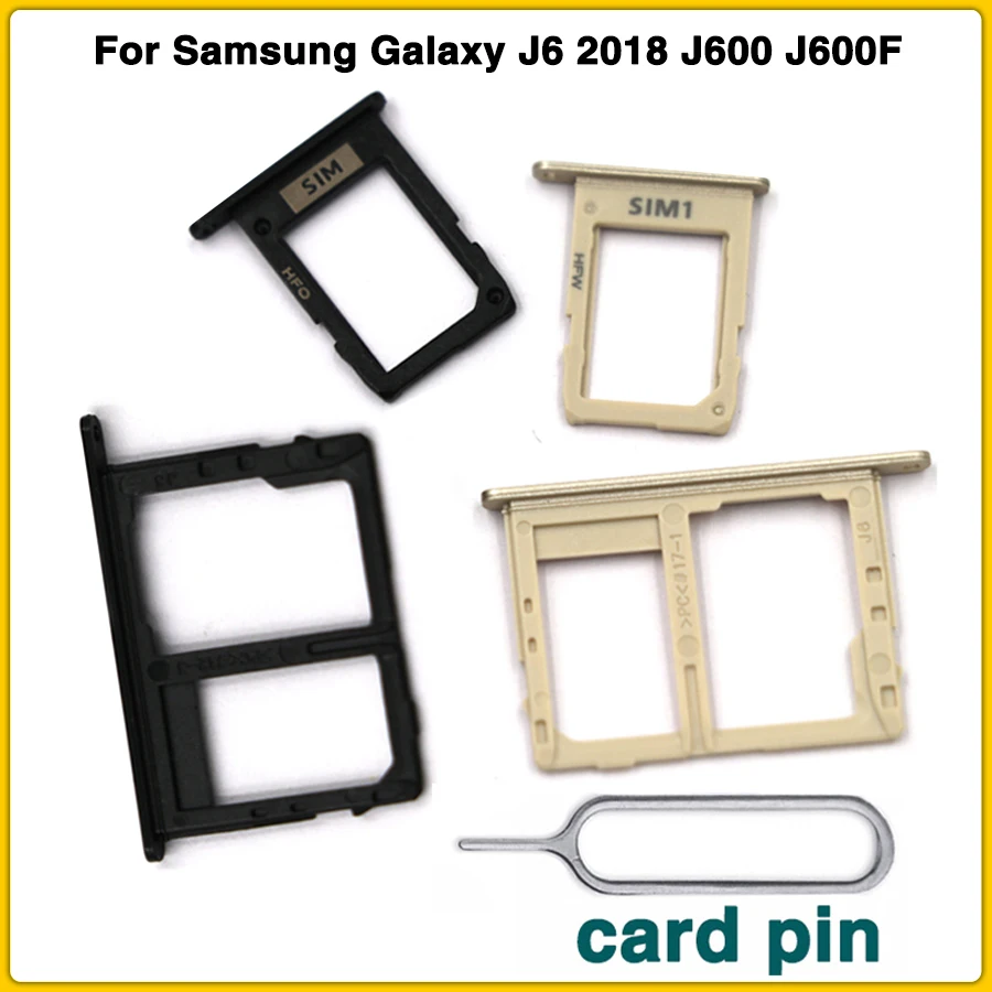 

New J6 2018 SIM Card Tray Holder Micro SD TF Card Slot Holder Adapter For Samsung Galaxy J6 2018 J600 J600F J600FD J600DS