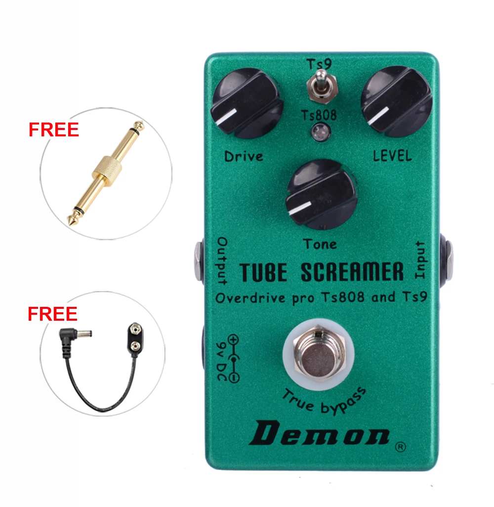 Demon TS808 пробирка creamer Overdrive Pro винтажная педаль эффектов для электрогитары 2 в 1 Overdrive и True Buypass - Цвет: tube overdrive