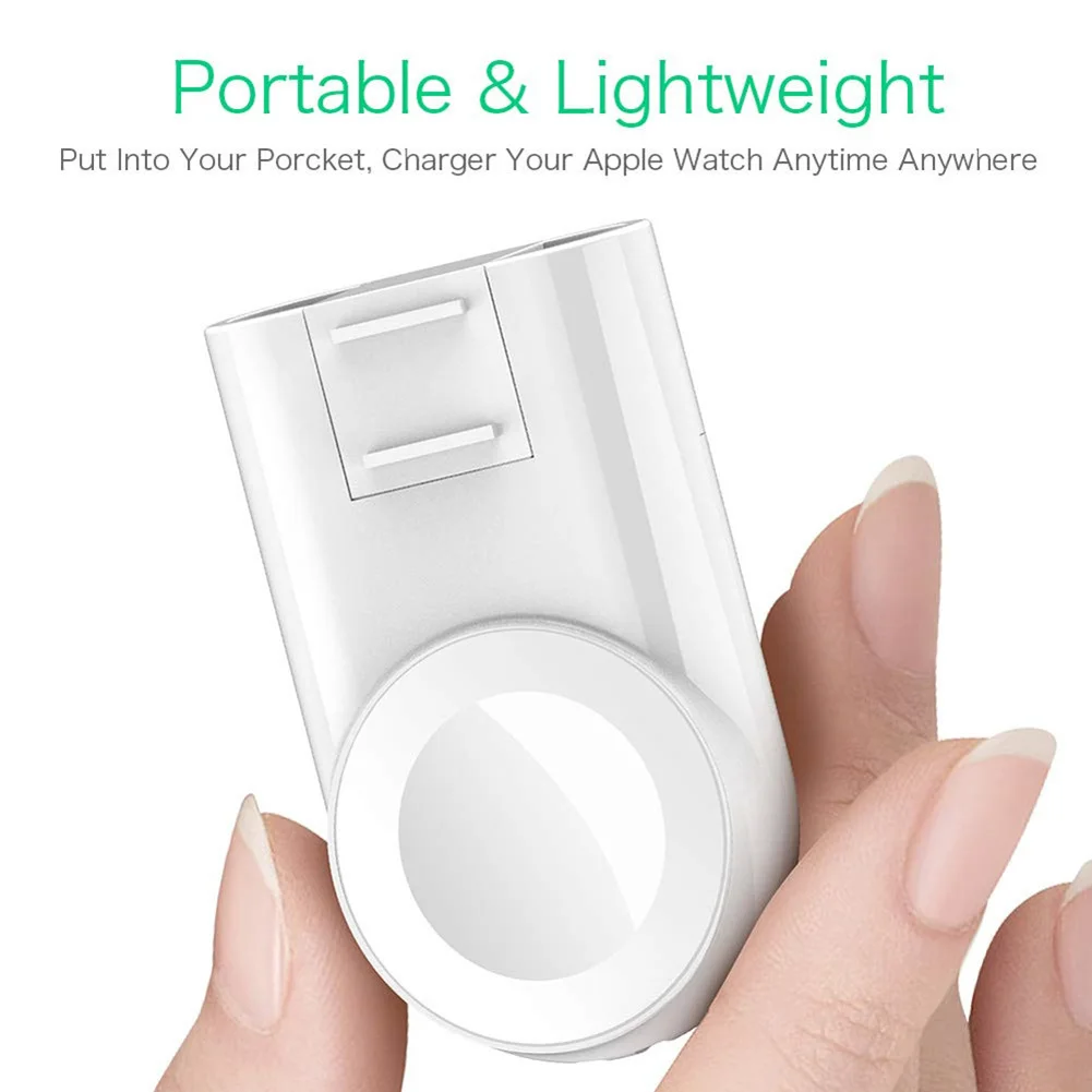 Wireless Charger for Apple Watch Charger 4 3 2 1 Portable Magnetic Multi Angle Fast USB Charging Travel Charger Adapter