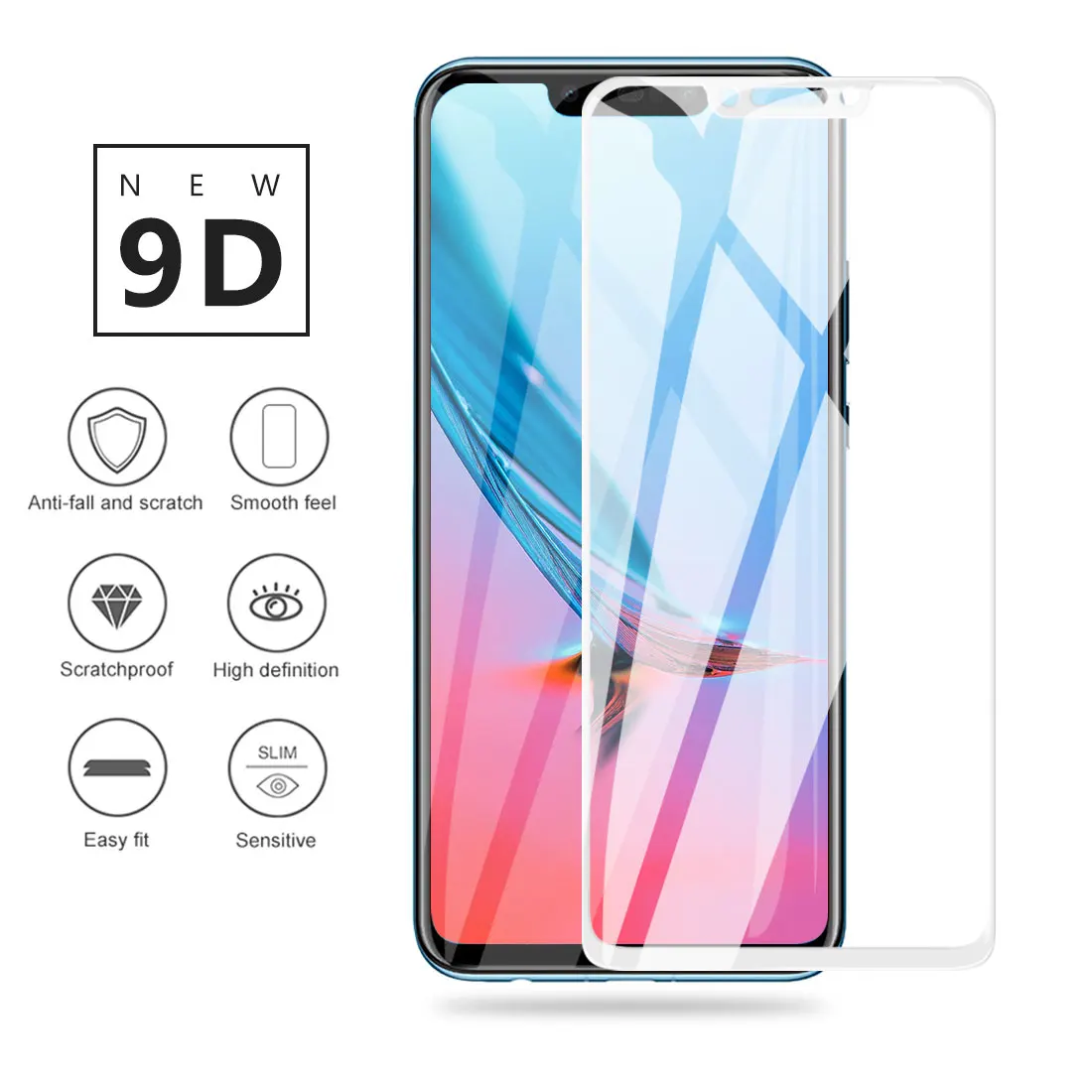 

9D Tempered Glass Film for Huawei 2018 Y5 Y6 Screen Protective anti-scratch proctection Full Cover Film for Huawei 2019 Y5 Y6