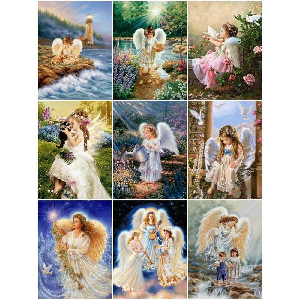 EverShine DIY 5D Diamond Painting New Arrivals Angel Cross Stitch Embroider Full Square Girl Picture Of Rhinestones Gift | Дом и сад