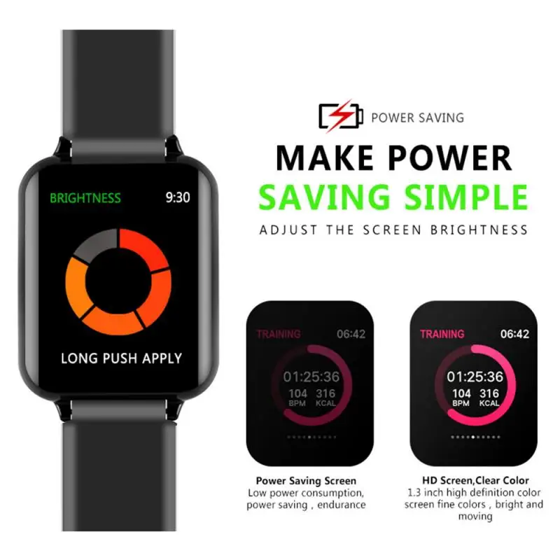 Новинка B57 Смарт-часы фитнес-трекер сердечного ритма Смарт-часы спортивный браслет для здоровья шагомер мужские и женские часы для Android IOS