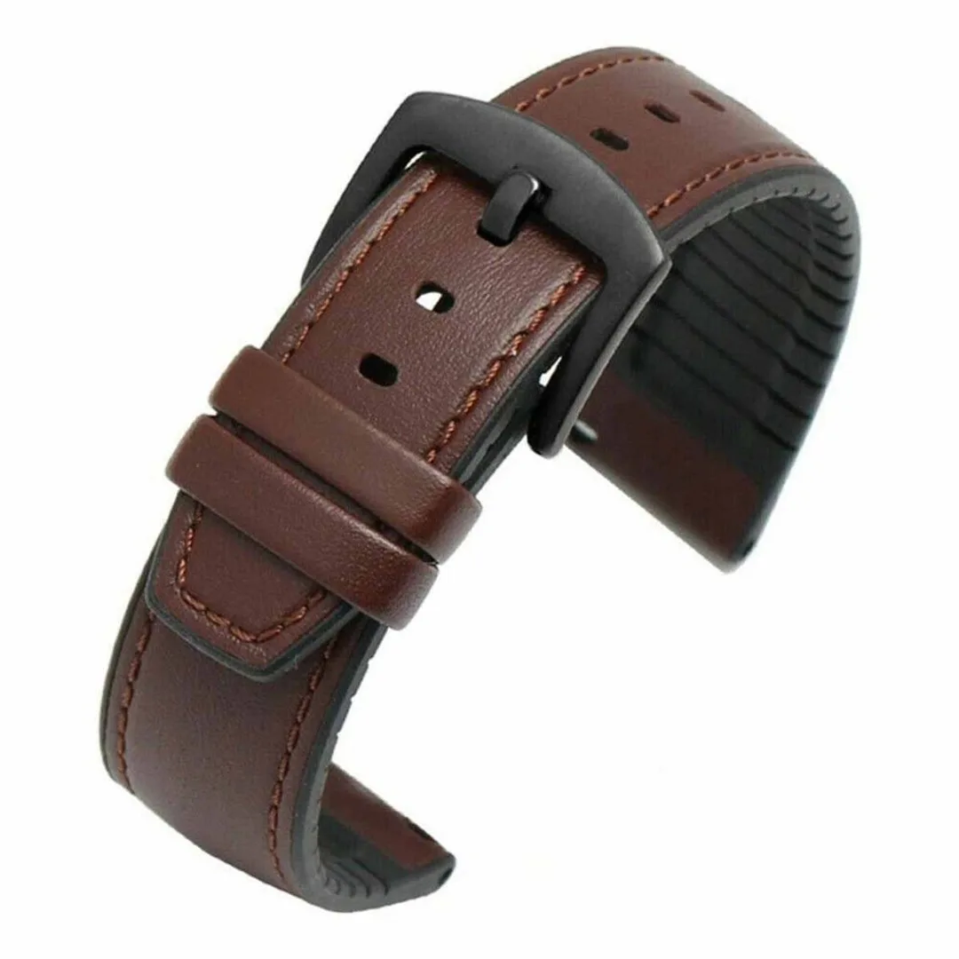 Vintage Leather Bracelet Men Watch Bands Strap For Huawei Watch 2 Pro/GT Active/Elegant/Honor Magic/Samsung Galaxy Watch Band