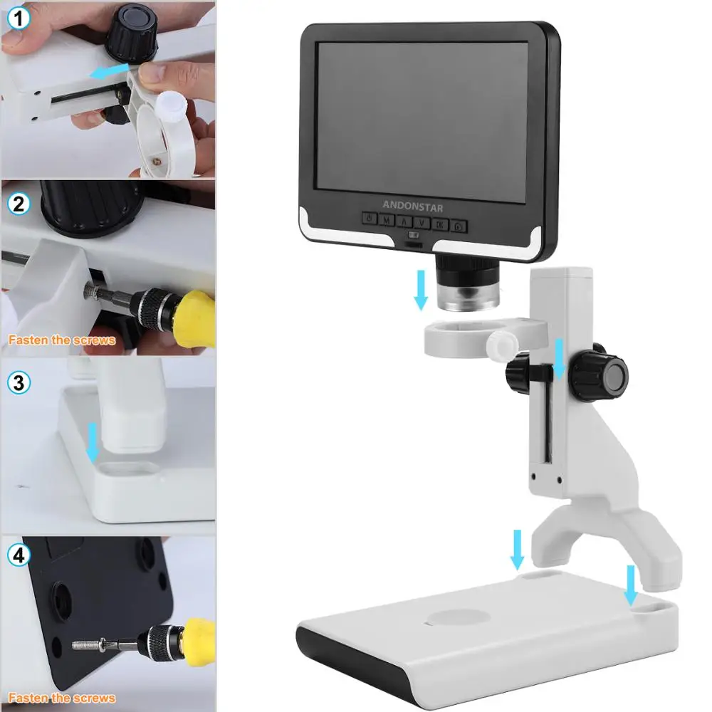 Andonstar AD108 USB digital microscope with 7 inch LCD Screen Display Portable Inspection tool Andonstar AD108 USB digital microscope with 7 inch LCD Screen Display Portable Inspection tool