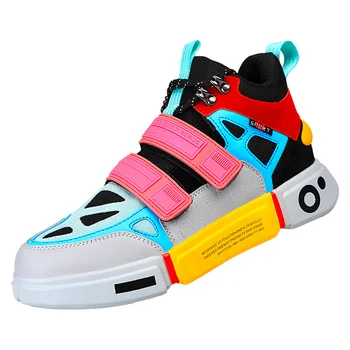 

Unisex Fashion Catwalk Designer High Top Shoes For Men Trendy Casual Walking Sports Male Sneakers Adult Couple Trainers Footwear