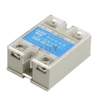 

SSR-60VA 60A AC 24-380V Output Covered Adjustable Solid State Module Relay
