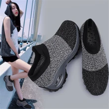 Женская и мужская прогулочная обувь; обувь из сетчатого материала для бега; Модные слипоны на платформе; кроссовки с воздушной подушкой; Современная танцевальная обувь для спортзала