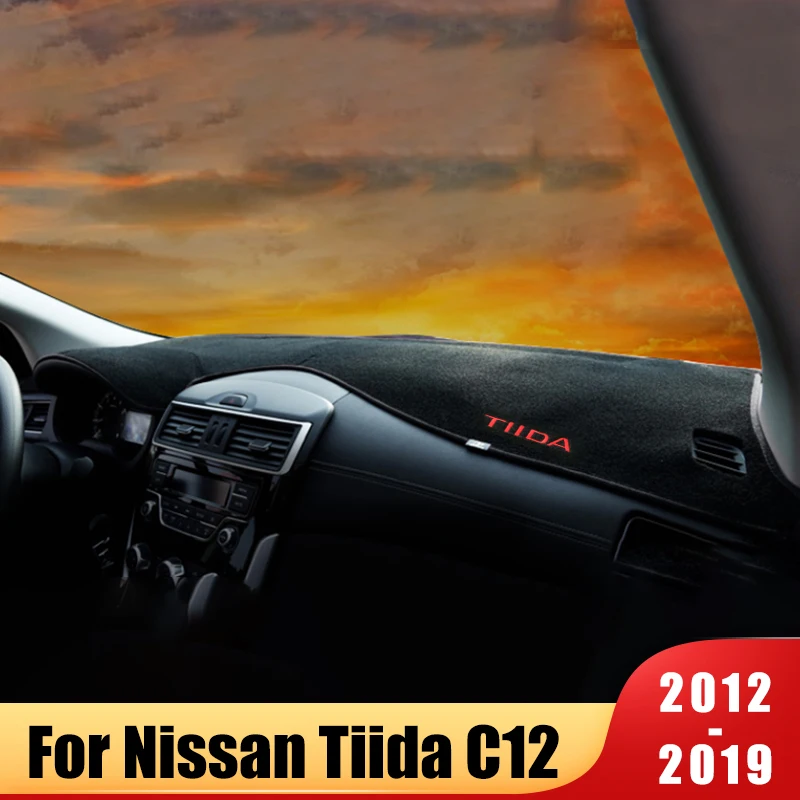 

Car Dashboard Cover Dash Mat For Nissan Tiida C12 2012-2019 Non-Slip Sun Shade Pad Instrument Protective Carpets Accessories