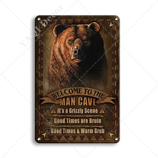 Man Cave Signs Vintage Metal Sign Plaque Metal Vintage Retro Tin Sign Wall Decor for Bar Pub Club Garage Iron Painting 60074