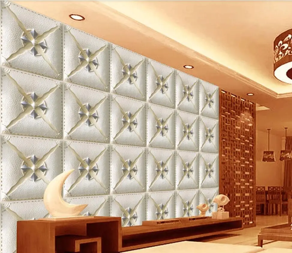 Custom 3D mural wallpaper fashion soft bag embossed TV background wall decorative painting | Обустройство дома