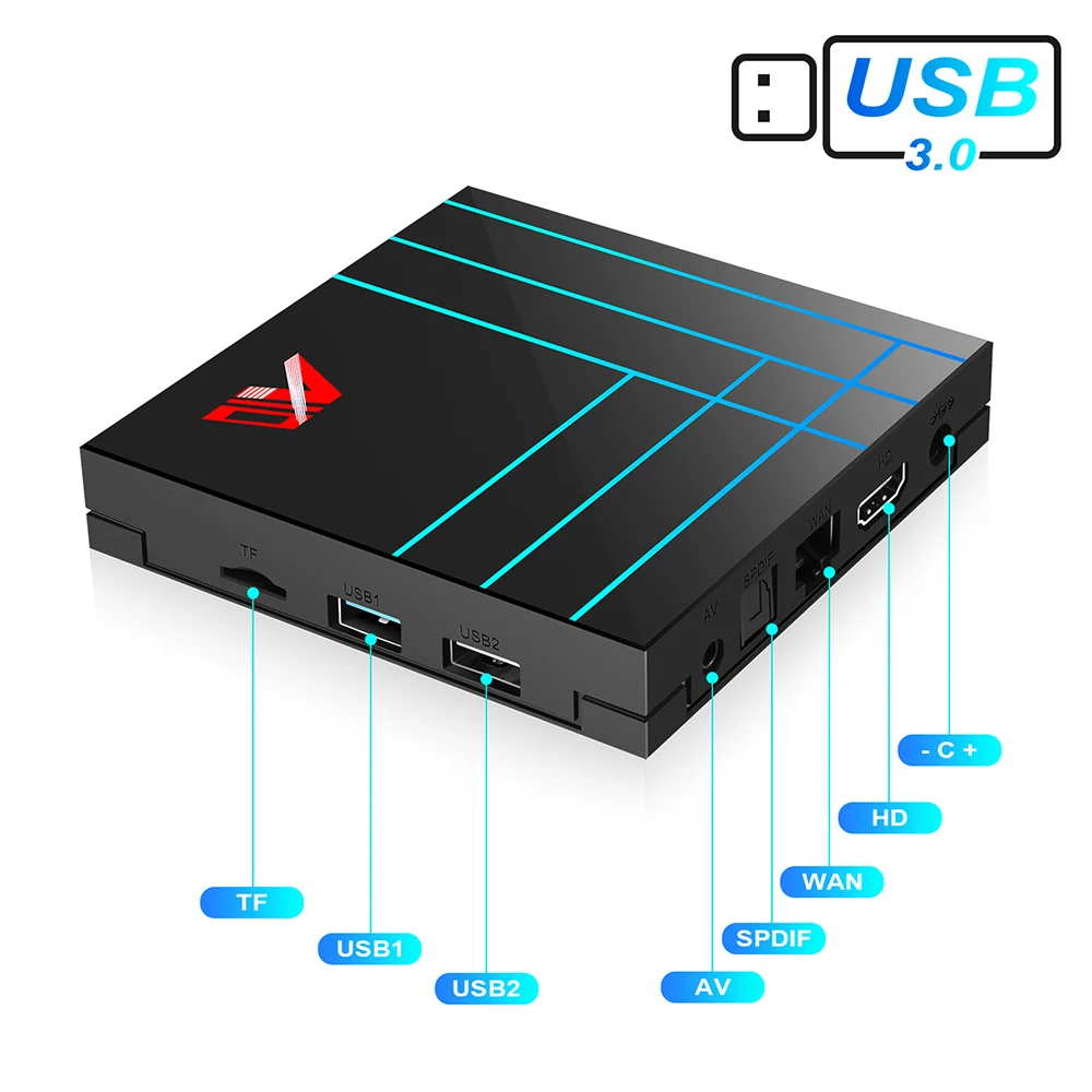 

docooler A10 Smart Android 9.0 TV Box RK3318 Quad Core TV BOX 64 Bit 4GB 32GB 64GB UHD 4K VP9 H.265/H.264 for Android smart tv